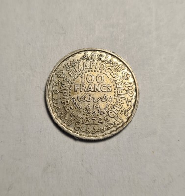 Maroc 100 Franci Francs 1953 Piesa Frumoasa foto