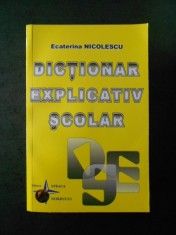 ECATERINA NICOLESCU - DICTIONAR EXPLICATIV SCOLAR