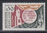 Franta 1962 - Ziua Mondială a Teatrului, MNH, Nestampilat
