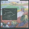 GUYANA 1993 ANIMALE PREISTORICE DINOZAURI SILVER FOIL MICHEL 50 EURO, Nestampilat