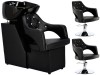 Set spălătorie de coafură Leia + 2 x scaune de frizerie pivotant hidraulic bol mobil din ceramică ac