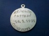 Medalie Societatea Patinaj Cernauti 1931, Alama Argintata, 27mm, Numismatica Romania