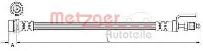 Conducta / cablu frana FORD TRANSIT platou / sasiu (2013 - 2016) METZGER 4111334 foto