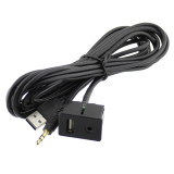 Cablu AUX jack cu USB, cu sistem de fixare - 650075