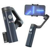 Stabilizator gimbal pliabil pe 3 axe FunSnap Capture &pi; (PI) Albastru pentru smartphone, Giroscop, Bluetooth, Carcasa metalica, 4500mAh