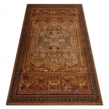 Covor de l&acirc;nă Omega Siran oriental alamă maro, 170x235 cm