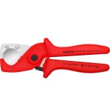 Cumpara ieftin Cutter profesional pentru tevi si furtunuri, Knipex 90 20 185, 185 mm, taiere precisa plastic si conducte, manere ranforsate, original Germania