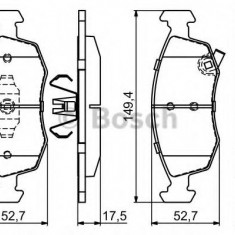 Set placute frana,frana disc FIAT PANDA VAN (312) (2012 - 2016) BOSCH 0 986 494 687