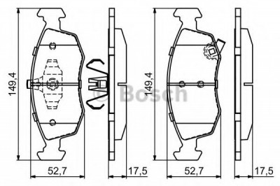 Set placute frana,frana disc LANCIA YPSILON (312, 846) (2011 - 2016) BOSCH 0 986 494 687 foto