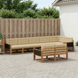 vidaXL Set de canapele de exterior cu pernă 8 pcs Natural și Bej 3382656