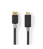 Cablu DisplayPort v1.4 - HDMI 4K 60Hz 2m aurit antracit Nedis
