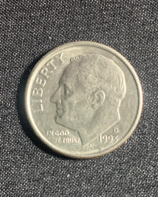 Moneda One Dime 1993 USA foto