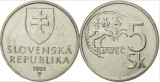 Slovacia 1993 - 5 korun, circulata