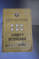 Libret de Economii CEC cu dobanda Iasi 1972 foto