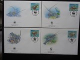 Kiribati-Fauna marina-set complet FDC