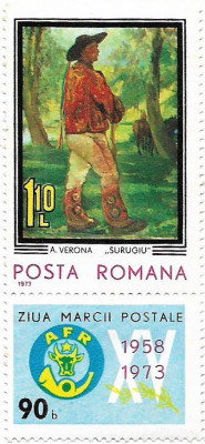 Ziua marcii postale romanesti, 1973 (e) - NEOBLITERATA foto