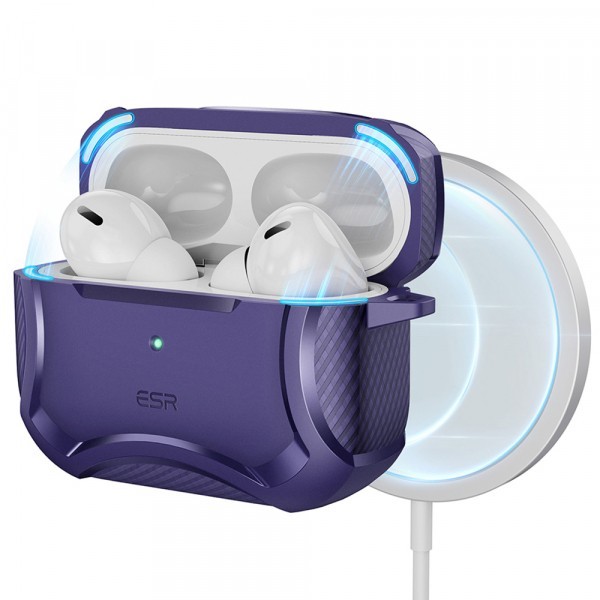 Husa ESR Cyber Armor Tough pentru Apple AirPods Pro Series, Mov
