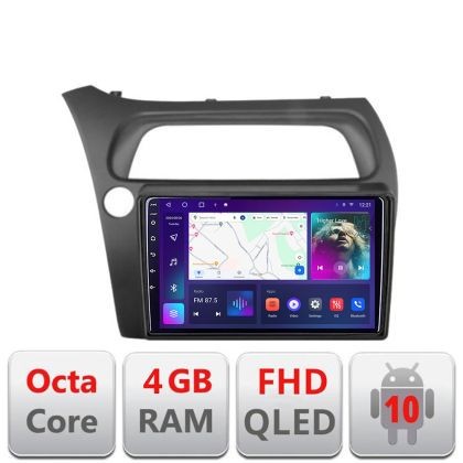 Navigatie Honda Civic Hatchback 2006-2012 B-hatchback Android Ecran QLED octa core 4+64 carplay android auto kit-hatchback+EDT-E309V3 CarStore Technol
