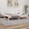 Pat de zi extensibil, 2x(90x200) cm, lemn masiv de pin