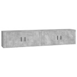 Cumpara ieftin Dulapuri TV montate pe perete, 2 buc., gri beton, 100x34,5x40cm