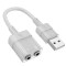 Placa de sunet USB HOCO LS37 2 x Jack 3.5mm Gri