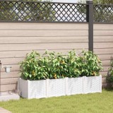VidaXL Ghivece pentru grădină Alb 160 x 40 x 37.5 cm Oțel