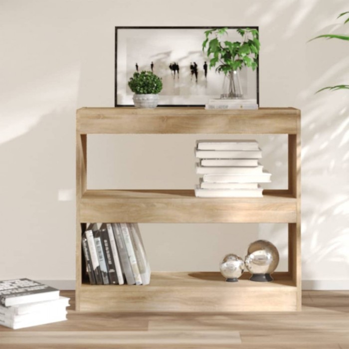 vidaXL Bibliotecă/Separator cameră, stejar sonoma, 80x30x72 cm