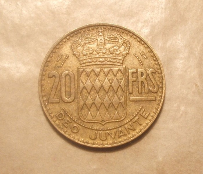 MONACO 20 FRANCI 1951