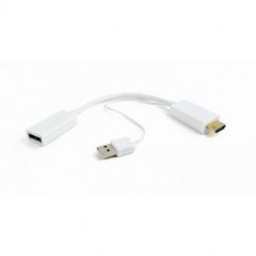 Adaptor Gembird HDMI + USB - Displayport White foto