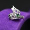Cercei Cu Tortita, Verde -SAFIR- ARG104A