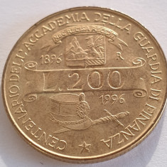Monedă 200 lire 1996 Italia, Guardia di Finanza