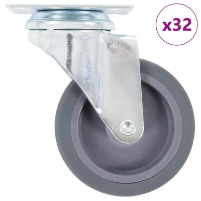 vidaXL Roți pivotante, 32 buc., 75 mm foto