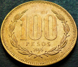 Cumpara ieftin Moneda 100 PESOS - CHILE, anul 1995 *cod 5146 = patina superba, America Centrala si de Sud