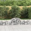 VidaXL Coșuri gabion arcuite 20 buc, 200x50x40/60 cm, fier galvanizat 3146272