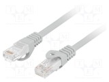 Patch cord LANBERG RJ45 U/UTP Cat 6 LSZH gri 15m