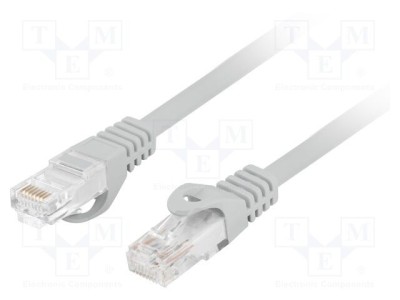 Patch cord LANBERG RJ45 U/UTP Cat 6 LSZH 20m gri foto