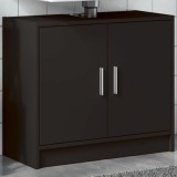 vidaXL Dulap de chiuvetă, negru, 63x29x55 cm, lemn prelucrat