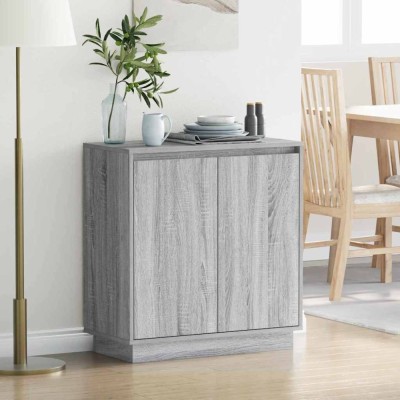 vidaXL Bufet cu raft cu ușă Gri Sonoma 71 x 34.5 x 75 cm Lemn compozit 869647 foto