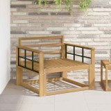 vidaXL Canapea Medie pentru Exterior Lemn Solid de Acacia Alb 3439018