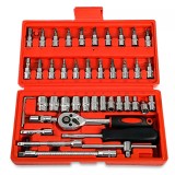 Cumpara ieftin Set 46 instrumente mecanic, Otel carbon, Rosu/Negru