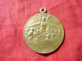 Medalie Franta : POUR LES BLESS&Eacute;S DE LA TUBERCULOSE ww1 semnat Lalique ,d=3,1cm