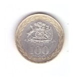 Moneda Chile 100 pesos 2012, stare buna, curata, America Centrala si de Sud, Cupru-Nichel