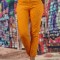 F925-19 Blugi drepti cu talie inalta din denim