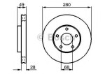 Disc frana NISSAN ALMERA TINO (V10) (1998 - 2006) BOSCH 0 986 479 B61