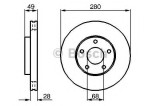 Disc frana NISSAN ALMERA TINO (V10) (1998 - 2006) BOSCH 0 986 479 B61