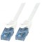 Patch Cord U/UTP Cat 6a Alb 0.5m