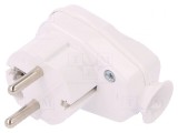 Conector de alimentare AC 2P+PE 250V 16A Alb