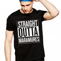 Tricou negru barbati - Straight Outta Maramures - 2XL