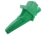 Bornă crocodil 20A 1kVDC verde - clipsuri crocodil 4mm