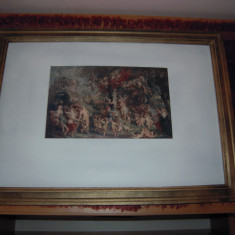 Reproducere tablou dupa RUBENS: Sarbatoarea lui Venus, tablou 16x24 cm.